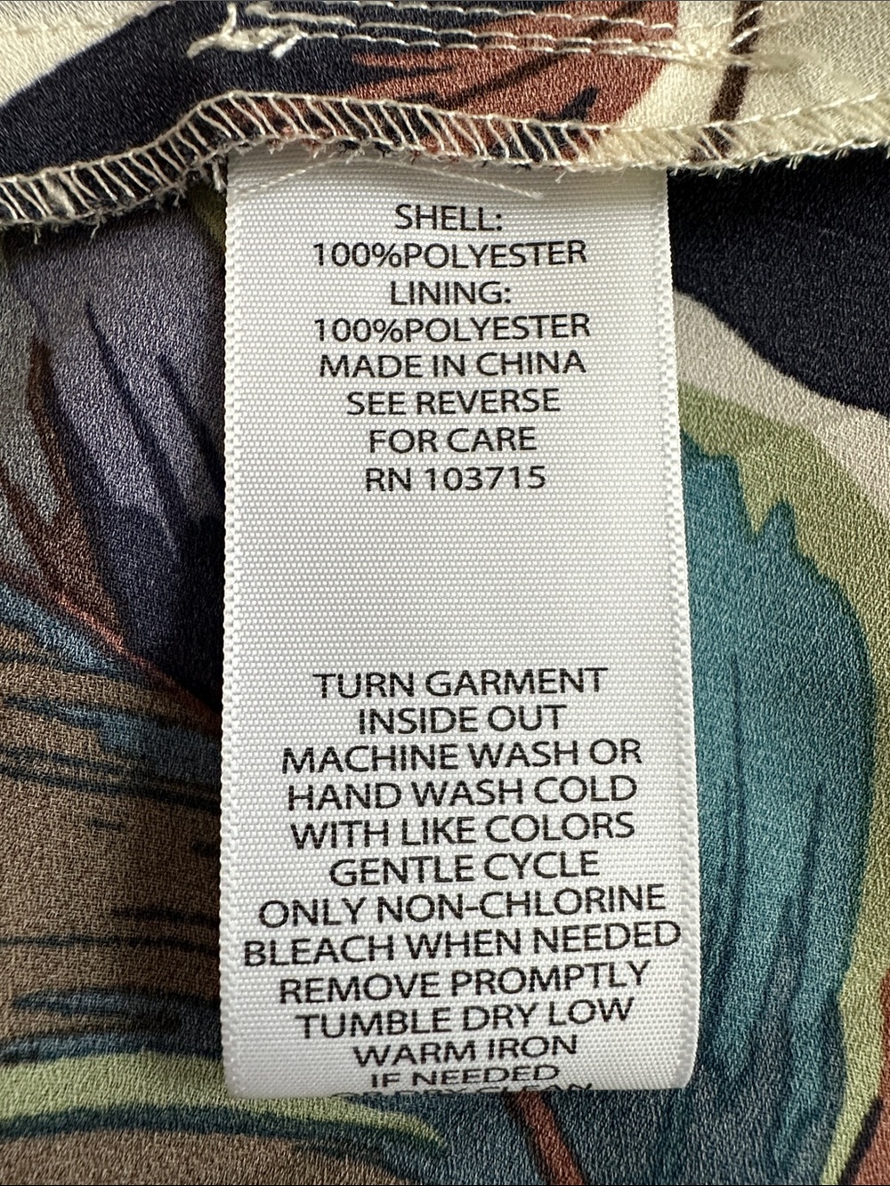 NWT Nicole Miller One-Shoulder Maxi Dress in Green, Blue, Brown, Cream Size 4 - Picture 14 of 16